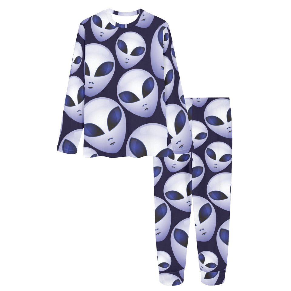 Alien Pattern Print Design 01 Women's All Over Print Pajama Set