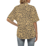 Leopard skin print Women's All Over Print Hawaiian Shirt