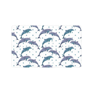 Dolphins pattern dotted background Doormat