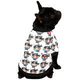 Cute ninja design pattern All Over Print Pet Dog Round Neck Fuzzy Shirt
