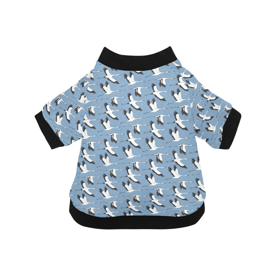 Seagull Pattern Print Design 04 All Over Print Pet Dog Round Neck Fuzzy Shirt