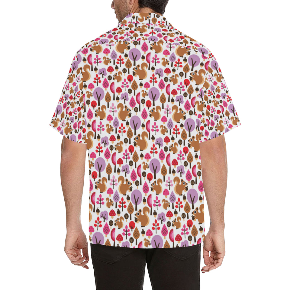 Squirrel Pattern Print Design 02 Men's All Over Print Hawaiian Shirt (Model T58)