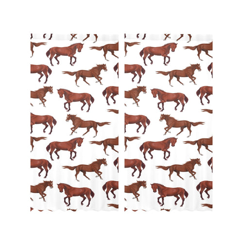 Horses running pattern background Gauze Curtain