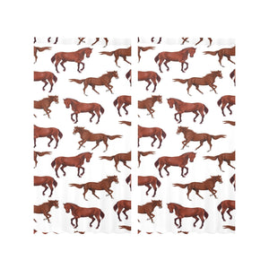 Horses running pattern background Gauze Curtain