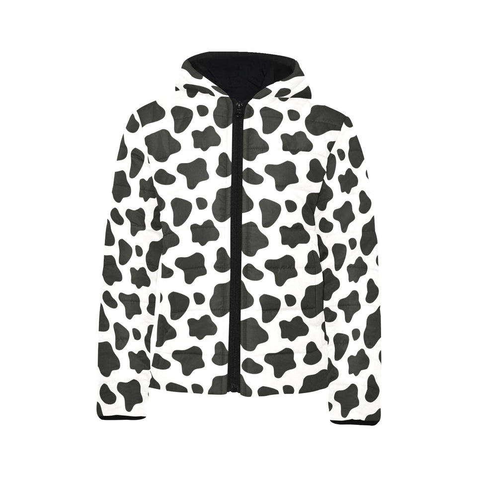 Cow skin pattern Kids' Boys' Girls' Padded Hooded Jacket