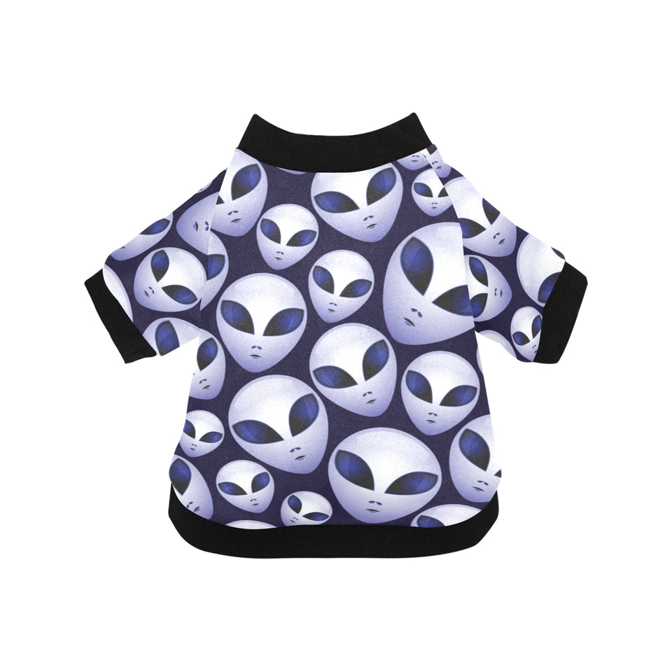 Alien Pattern Print Design 01 All Over Print Pet Dog Round Neck Fuzzy Shirt