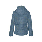 Swordfish Pattern Print Design 02 Women's Padded Hooded Jacket