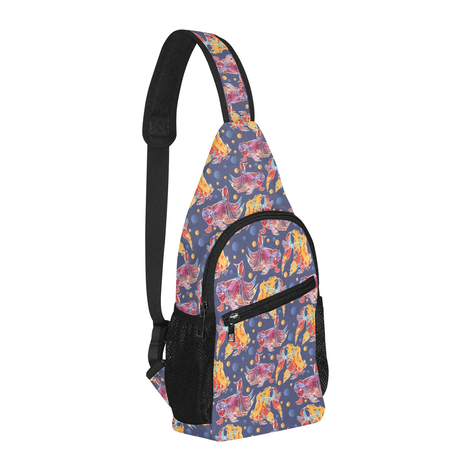 Goldfish Pattern Print Design 05 All Over Print Chest Bag