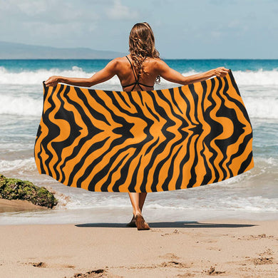 Bengal tigers skin print pattern Beach Towel