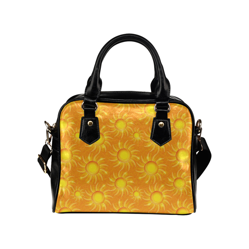 Sun orange background Shoulder Handbag