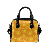 Sun orange background Shoulder Handbag