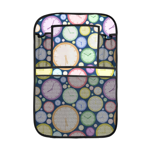 Colorful clock background Car Seat Back Organizer