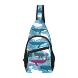 Whale design pattern All Over Print Chest Bag