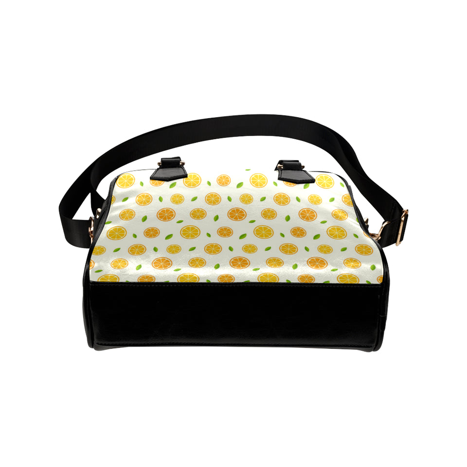 oranges leaves pattern Shoulder Handbag