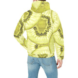 Sliced kiwi pattern Men's Padded Hooded Jacket