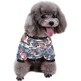Blue red dragon cloud pattern All Over Print Pet Dog Round Neck Fuzzy Shirt