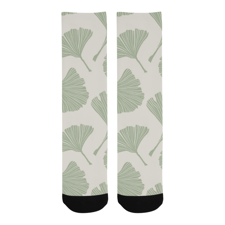 Ginkgo leaves pattern Crew Socks