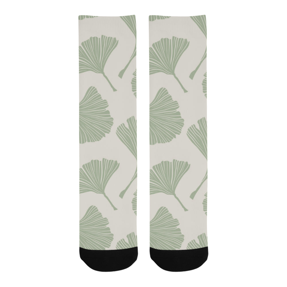 Ginkgo leaves pattern Crew Socks