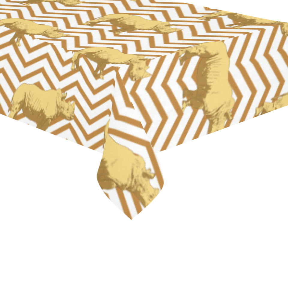 Rhino yellow theme pattern Tablecloth