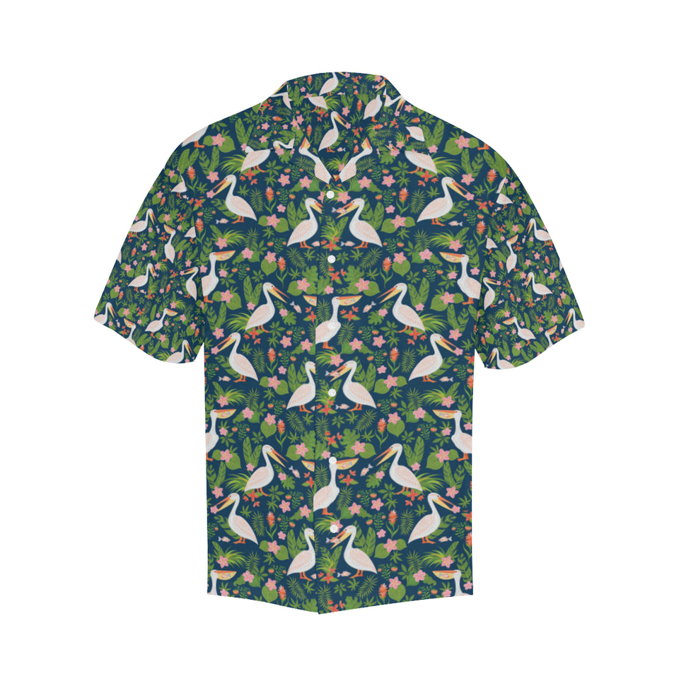 Pelican Pattern Print Design 05 Men's All Over Print Hawaiian Shirt (Model T58)