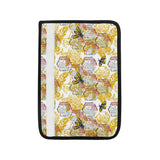 Cool Bee honeycomb leaves pattern Car Seat Belt Cover