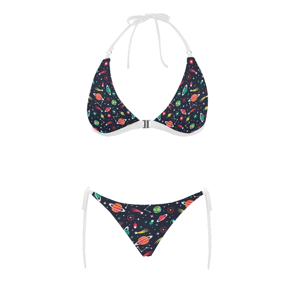 colorful space pattern planet star Sexy Bikinis Two-Piece Swimsuits
