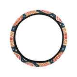 Christmas gingerbread cookie pattern Car Steering Wheel Cover