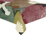 Japanese cranes flying forest dot pattern Tablecloth