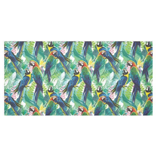 Colorful parrot exotic flower leaves Tablecloth