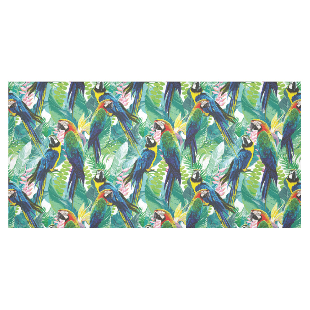 Colorful parrot exotic flower leaves Tablecloth