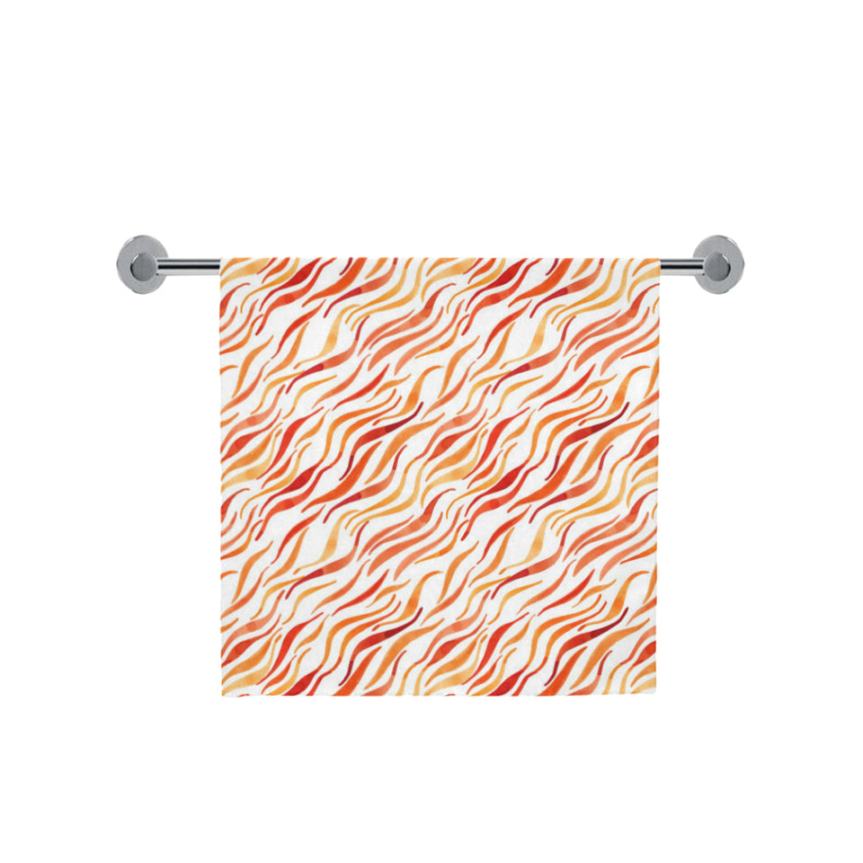 Fire flame watercolor pattern Bath Towel