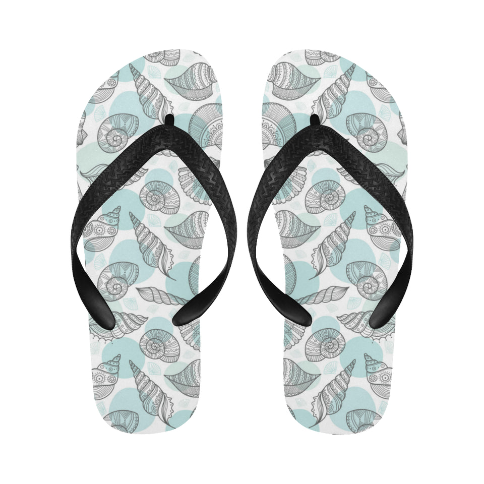 Shell polynesian tribal Unisex Flip Flops