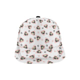 Cute pugs pink heart paw pattern All Over Print Snapback Cap