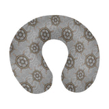 nautical wood steering wheel pattern U-Shaped Travel Neck Pillow