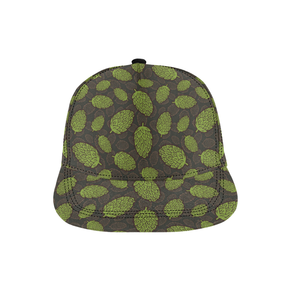 Hop pattern black background All Over Print Snapback Cap