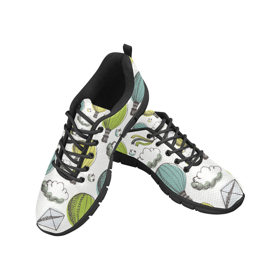 Hot Air Balloon Bird Cloud Pattern Women's Sneaker Shoes