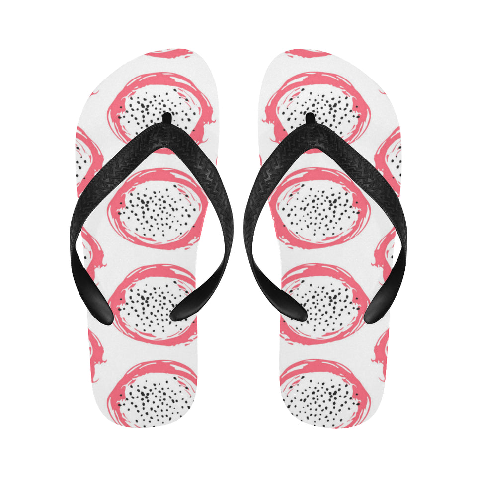 Hand drawn dragon fruit Unisex Flip Flops