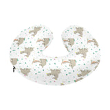 Cute Rhino pattern background U-Shaped Travel Neck Pillow