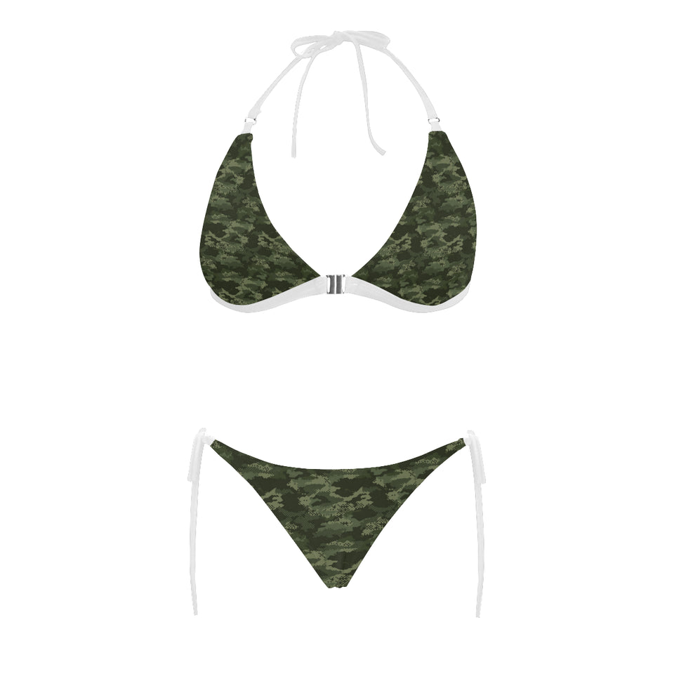 Digital Green camouflage pattern Sexy Bikinis Two-Piece Swimsuits