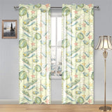 Hand drawn sea turtle fish pattern Gauze Curtain