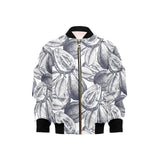 Guava tropical hand drawn pattern Kids' Boys' Girls' Bomber Jacket