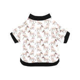 Bull Terrier Pattern Print Design 04 All Over Print Pet Dog Round Neck Fuzzy Shirt