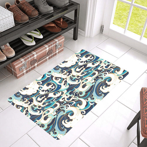 Japanese wave pattern Doormat