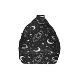Hand drawn space rocket star planet All Over Print Chest Bag