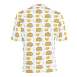 Pancake Pattern Print Design 03 Men's All Over Print Polo Shirt