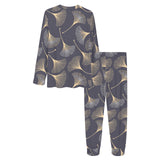 Gold ginkgo leaves Women's All Over Print Pajama Set