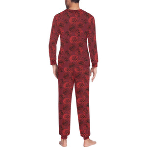 Rose Pattern Print Design 03 Men's All Over Print Pajama