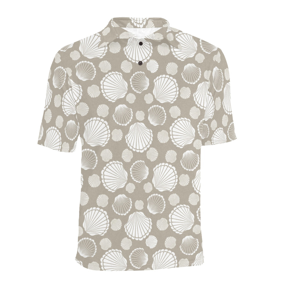 Scallop shell pattern Men's All Over Print Polo Shirt