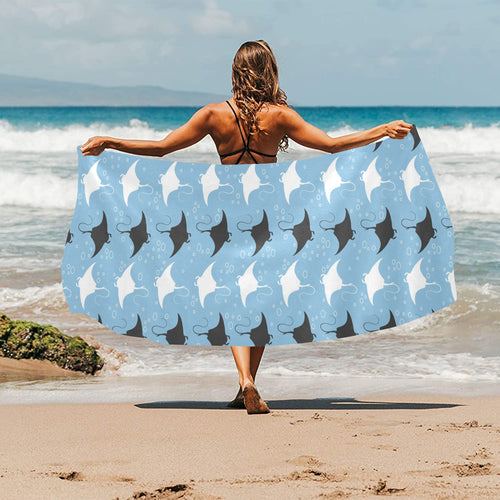Stingray Pattern Print Design 03 Beach Towel
