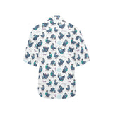 Pigeon Pattern Print Design 02 Women's All Over Print Hawaiian Shirt